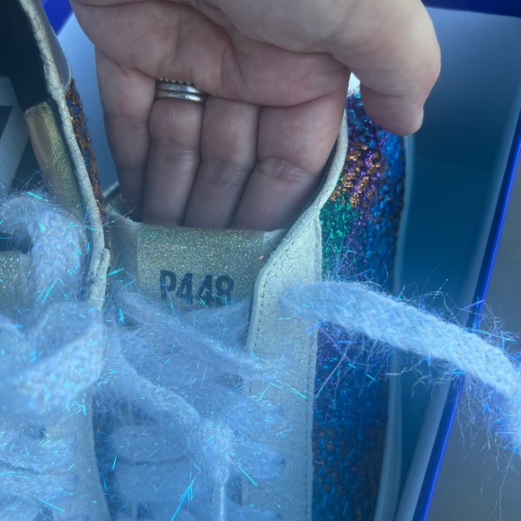 P448 Sneaker new NEWin BOX 37 plaid metallic - Picture 16 of 16